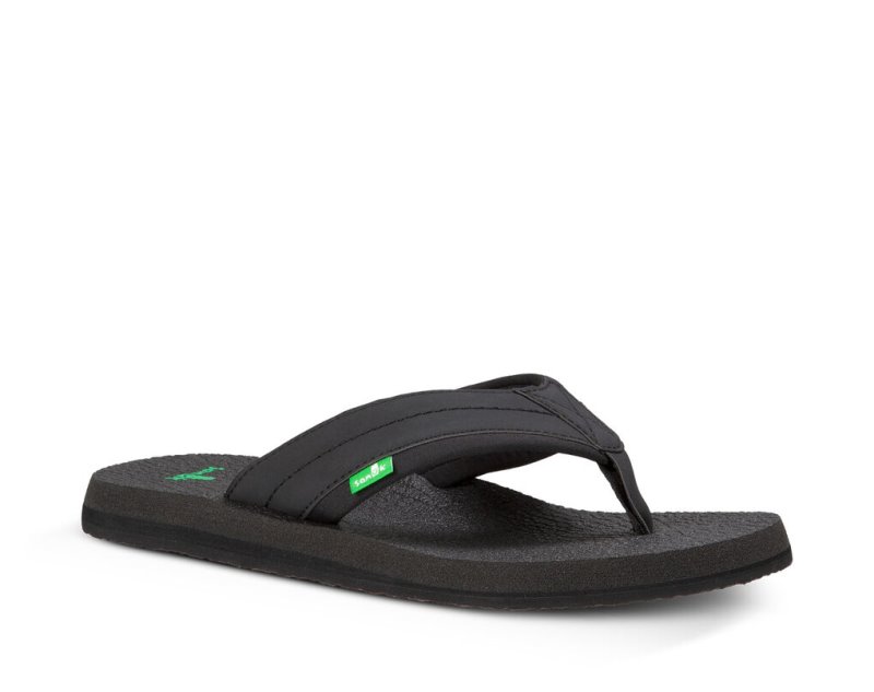 Sanuk Beer Cozy 2 Men's Flip Flops Black | Canada 269RVD